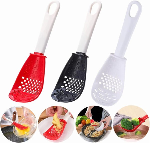Multifunctional Slotted Spoon Grinding Cooking Spoon Mashed Auxiliary Food