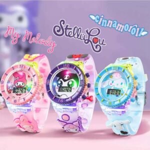 3 Pcs Kids Watches,Flashing Light-Up Dial, Digital Time Display, Adjustable Strap, Fun